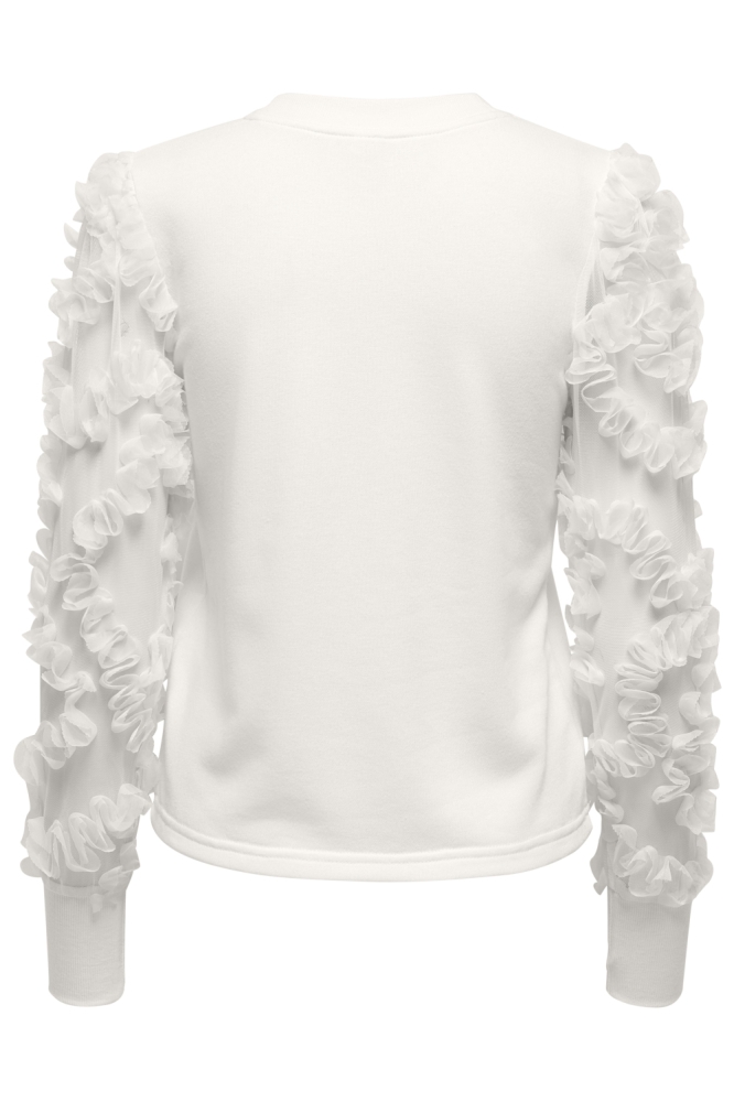 Jacqueline de Yong witte dames sweater | Achteraanzicht