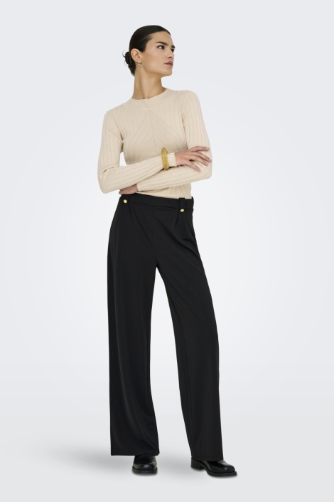 Jacqueline de Yong beige dames trui | Model