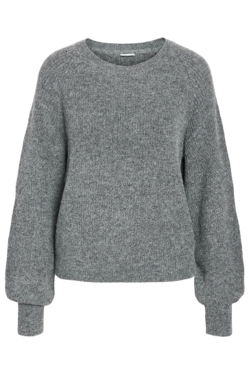 Noisy may Trui NMNOLA L/S RAGLAN O-NECK KNIT FWD 27034887 Medium Grey Melange