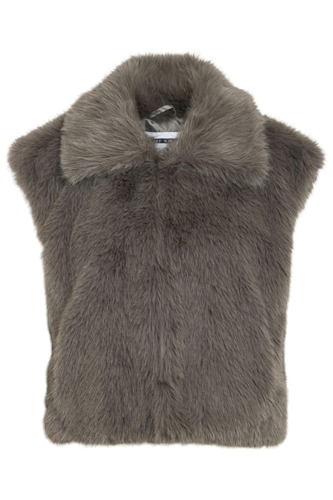 Noisy may grijze dames gilet | Vooraanzicht