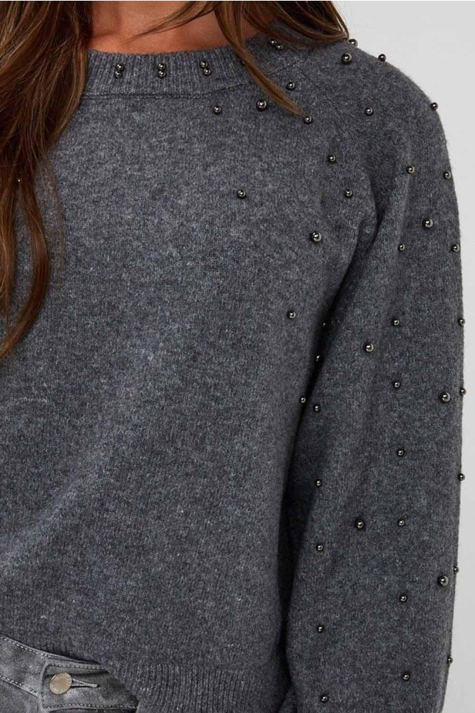 EsQualo grijze dames trui | Close up