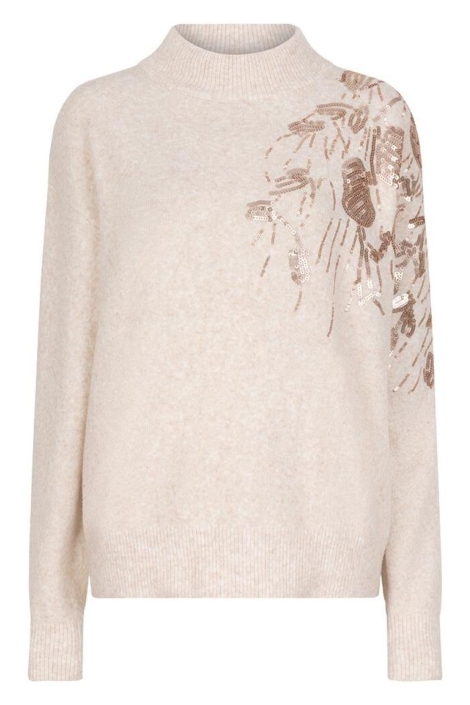EsQualo beige dames trui | Vooraanzicht