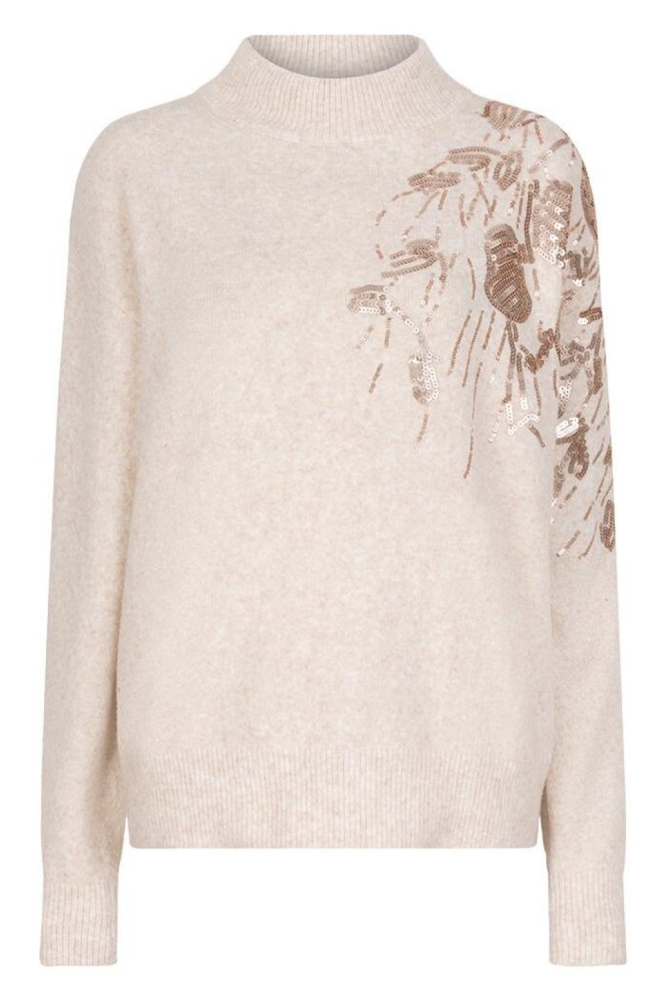 EsQualo beige dames trui | Vooraanzicht
