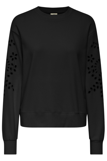 Jacqueline de Yong Trui JDYJINNI L/S EMB SWEAT JRS 15355858 Black/EMB