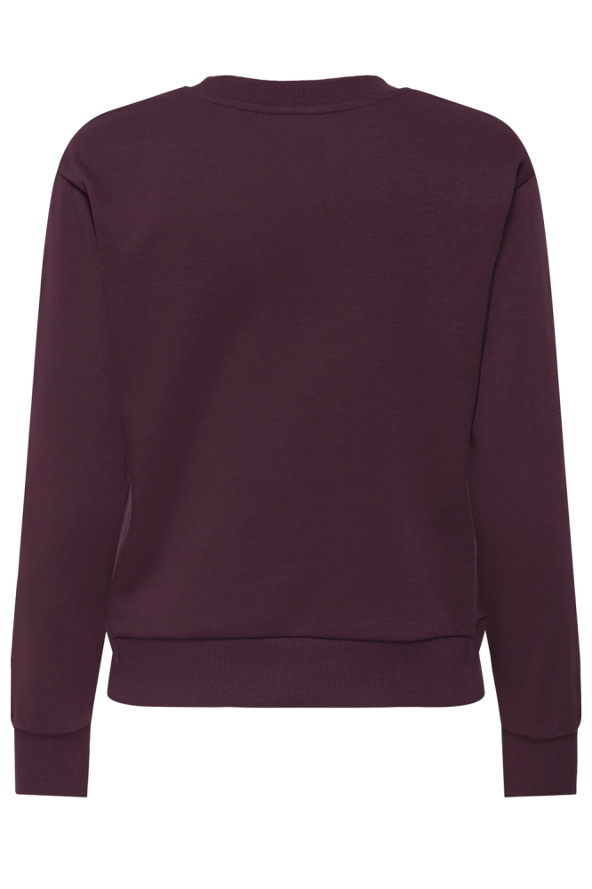 Jacqueline de Yong bordeaux dames sweater | Achteraanzicht