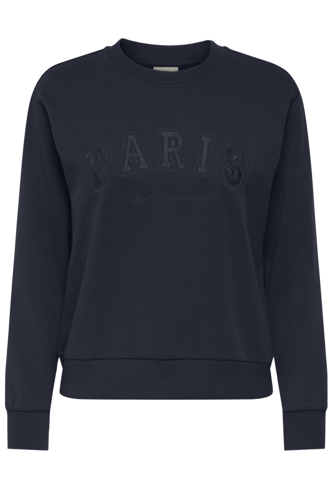 Jacqueline de Yong blauwe dames sweater | Vooraanzicht