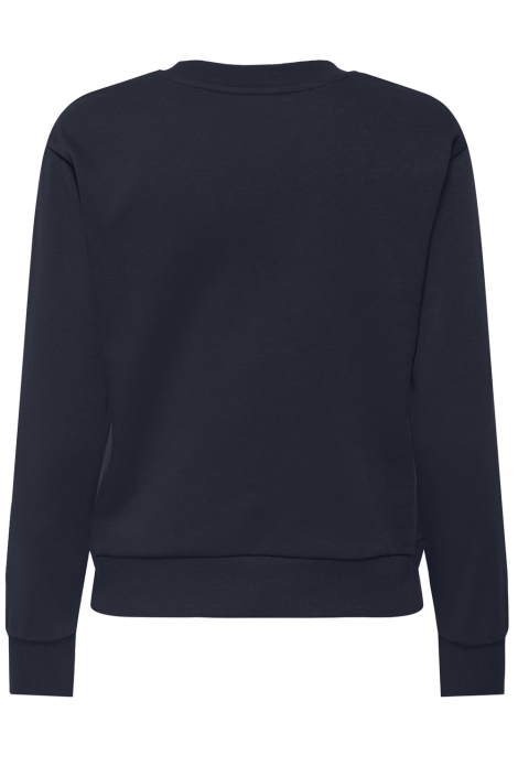 Jacqueline de Yong blauwe dames sweater | Achteraanzicht