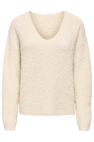 Jacqueline de Yong Trui JDYBITTEN LIFE L/S VN REVERS. PULL 15355624 SANDSHELL/MELANGE