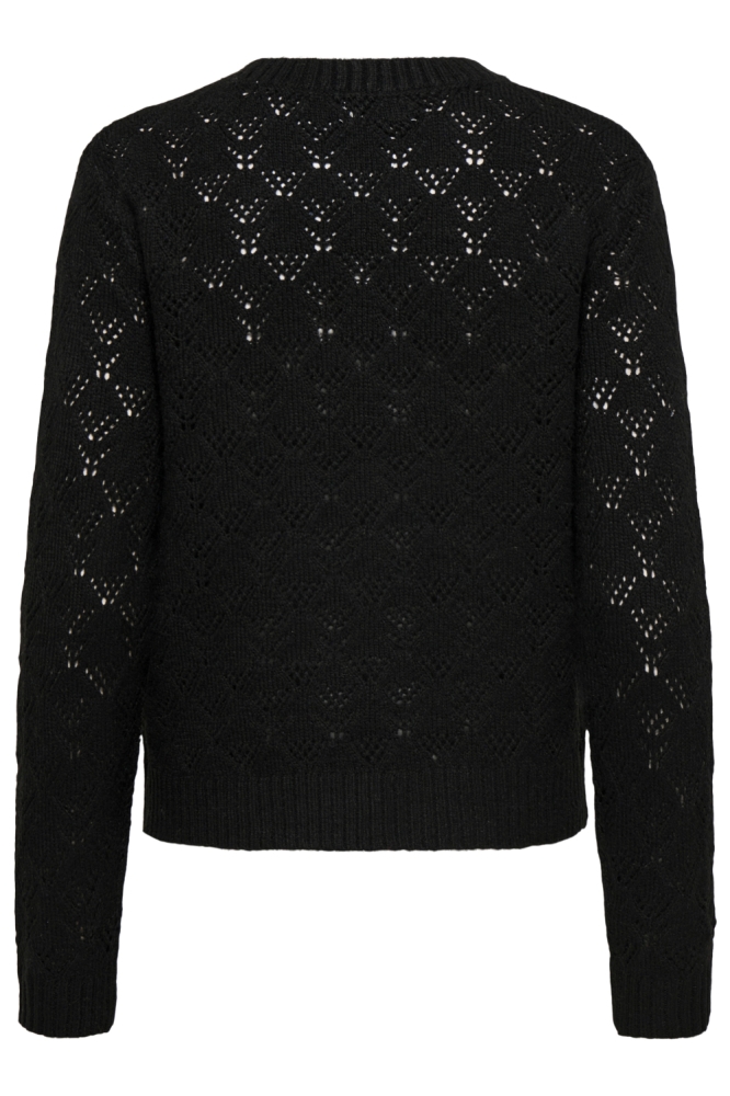 Jacqueline de Yong zwarte dames trui | Achteraanzicht