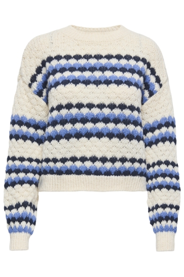 Jacqueline de Yong Trui JDYCELESTE L/S O-NECK PULLOVER KNT 15350858 Sandshell/TOTAL ECLIPSE