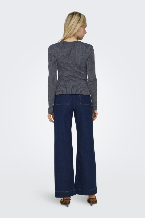 Jacqueline de Yong blauwe dames trui | Model