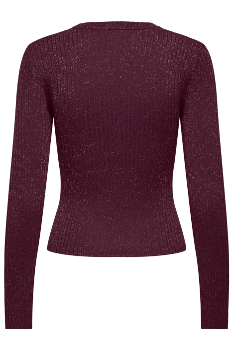 Jacqueline de Yong bordeaux dames trui | Achteraanzicht