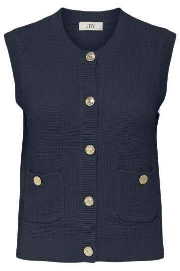 Jacqueline de Yong Vest JDYSTELLA S/L O-NECK VEST KNT 15355493 TOTAL ECLIPSE