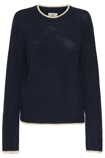 Jacqueline de Yong Trui JDYEVIE L/S ON CONTRAST PULLOVER KN 15355557 TOTAL ECLIPSE