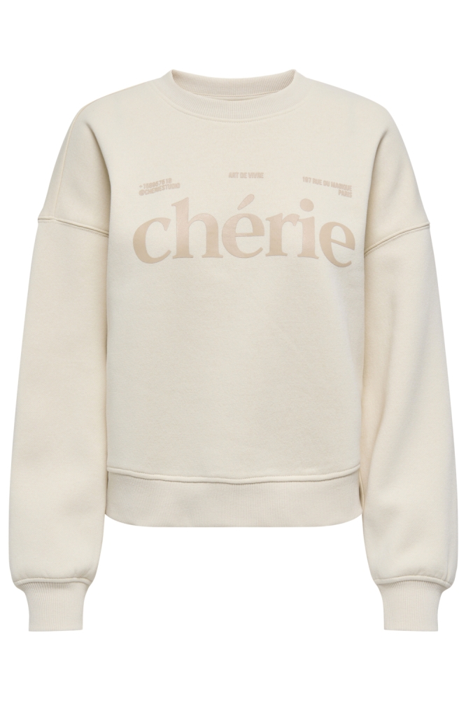 Only beige dames sweater | Vooraanzicht