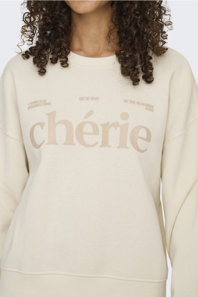 Only beige dames sweater | Close up