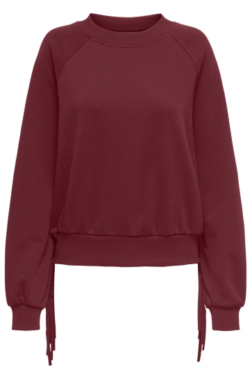Only Trui ONLJETT L/S O-NECK EMB. BOX SWT 15355912 CABERNET