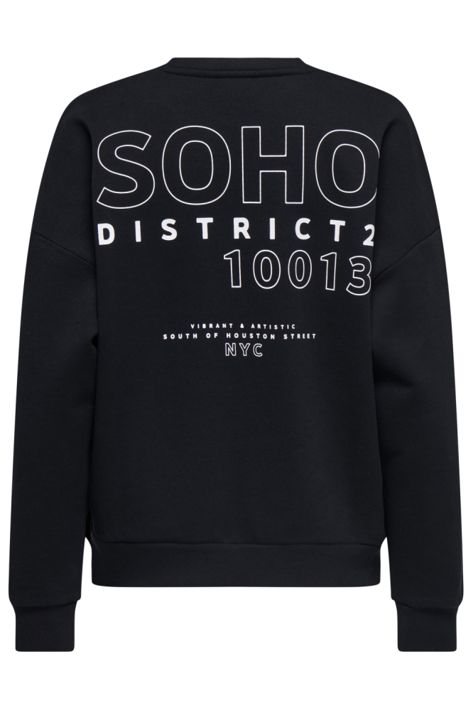 Only zwarte dames sweater | Achteraanzicht