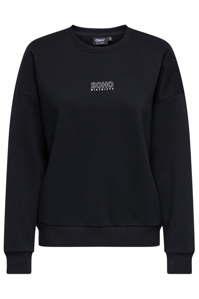 Only zwarte dames sweater | Vooraanzicht