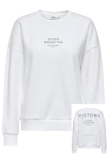 Only Trui ONLZENJA BOXY L/S BOX SWT 15275525 Cloud Dancer