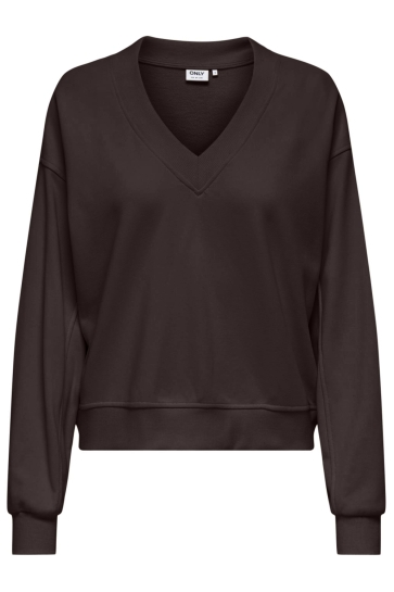 Only Trui ONLBELLA L/S V-NECK UB SWT 15356114 Chocolate Torte