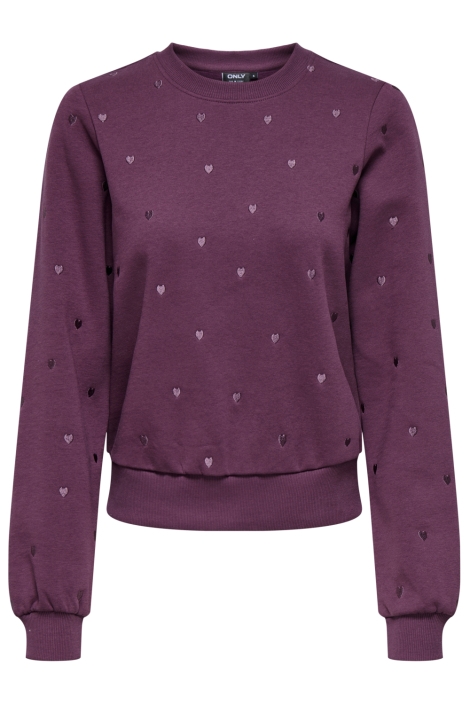 Only bordeaux dames sweater | Vooraanzicht
