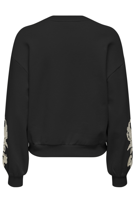 Only zwarte dames sweater | Achteraanzicht