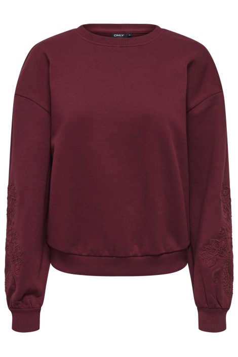 Only bordeaux dames sweater | Vooraanzicht