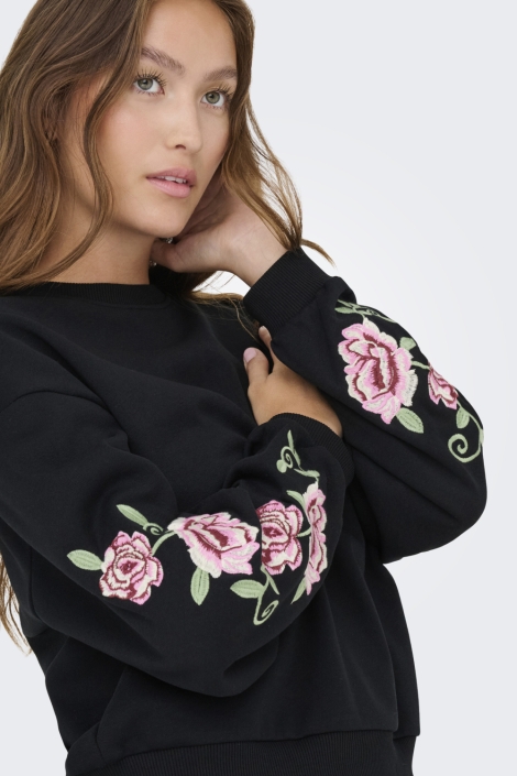 Only zwarte dames sweater | Close up