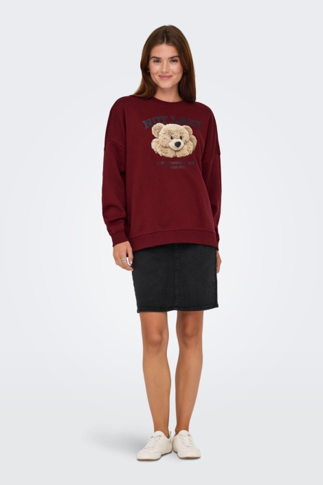 Only bordeaux dames sweater | Model