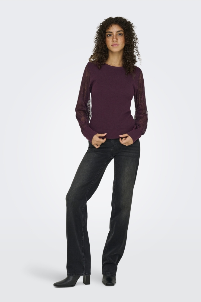Only bordeaux dames trui | Model