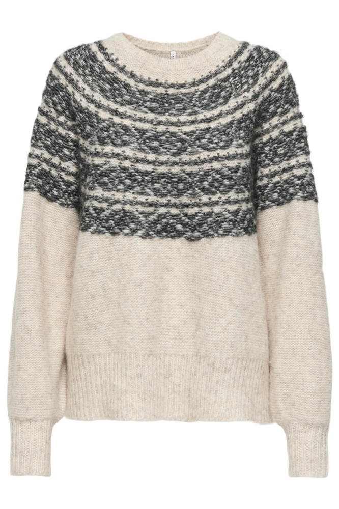 Only ecru dames trui | Vooraanzicht