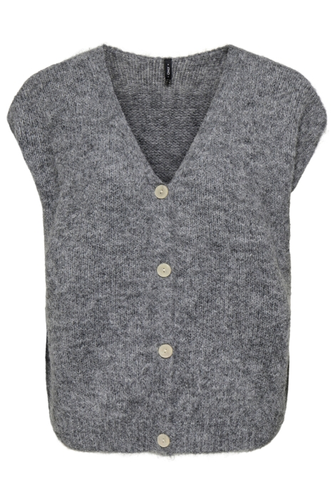 Only grijze dames gilet | Vooraanzicht