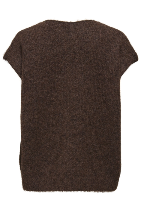 Only bruine dames gilet | Achteraanzicht