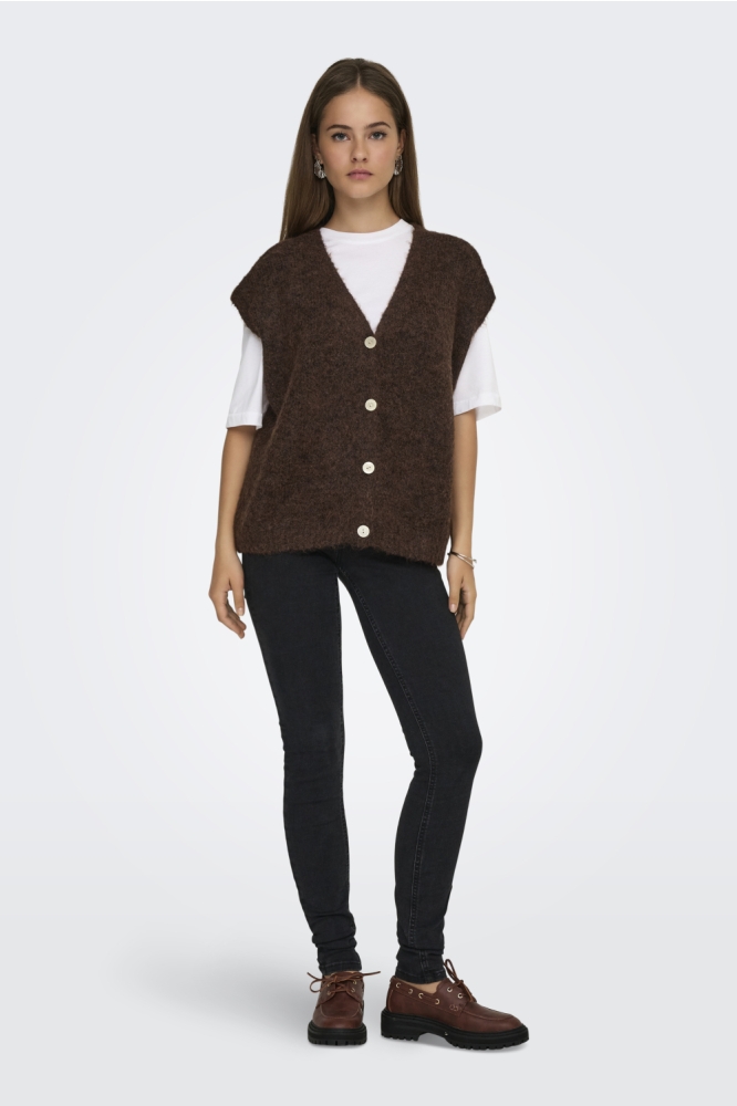Only bruine dames gilet | Model