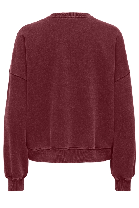 Only bordeaux dames sweater | Achteraanzicht