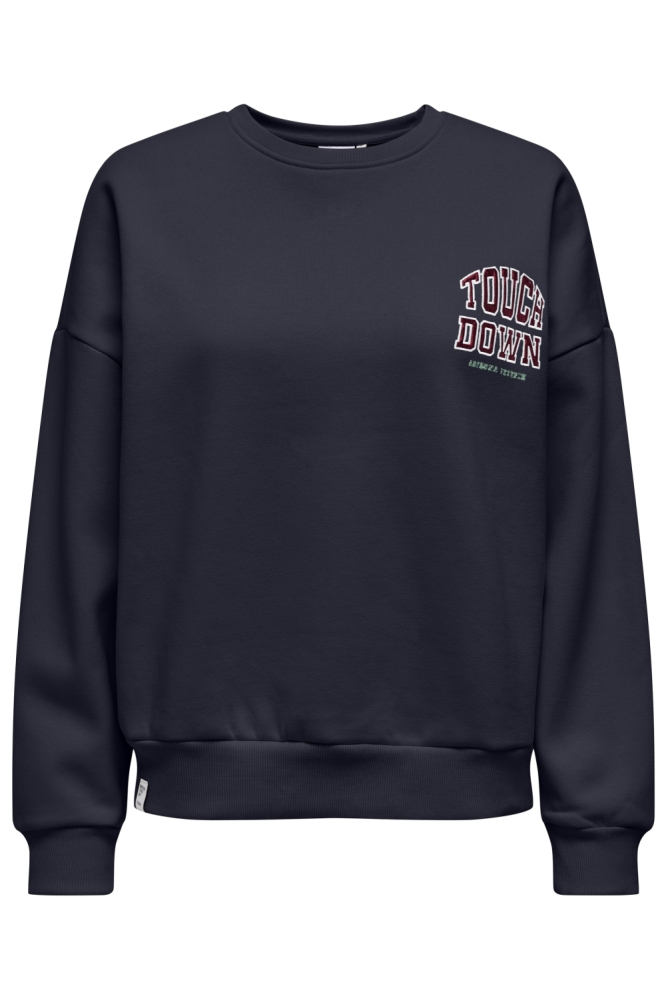 Only blauwe dames sweater | Vooraanzicht
