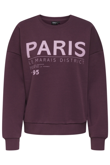 Only Trui ONLZENJA BOXY L/S BOX SWT 15275525 MAUVE WINE/PARIS