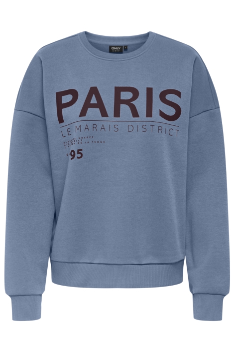 Only blauwe dames sweater | Vooraanzicht