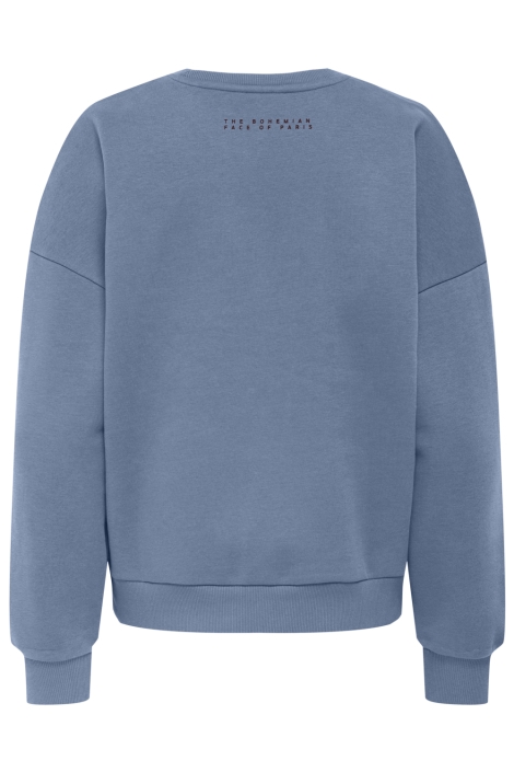 Only blauwe dames sweater | Achteraanzicht