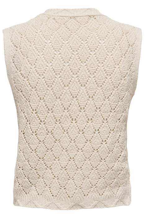 Only ecru dames gilet | Achteraanzicht