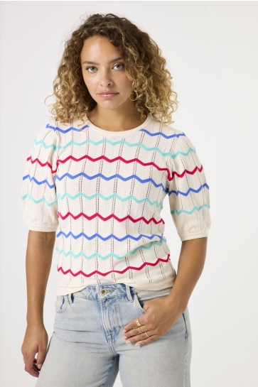 Garcia Trui TRUI MET PATROON D50044 4294 WHITECAP