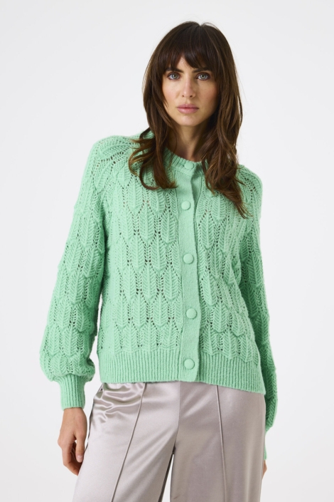 Garcia groene dames vest | Model vooraanzicht
