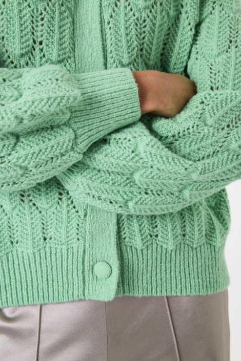 Garcia groene dames vest | Close up