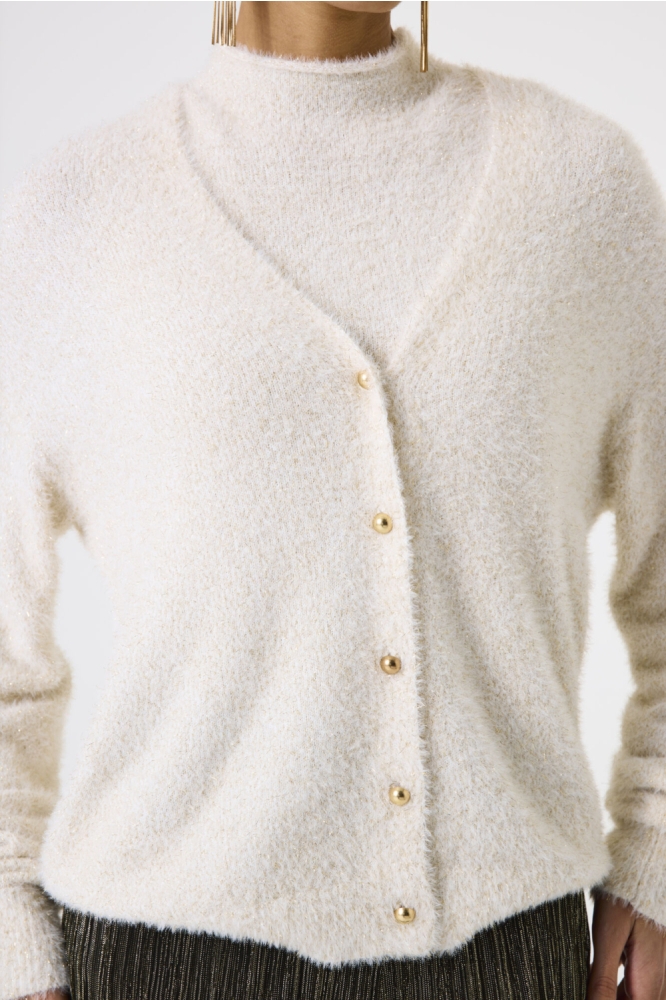 Garcia beige dames vest | Close up
