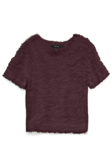 Vero Moda Trui VMFLUFFY SS O-NECK PULLOVER 10336640 WINETASTING