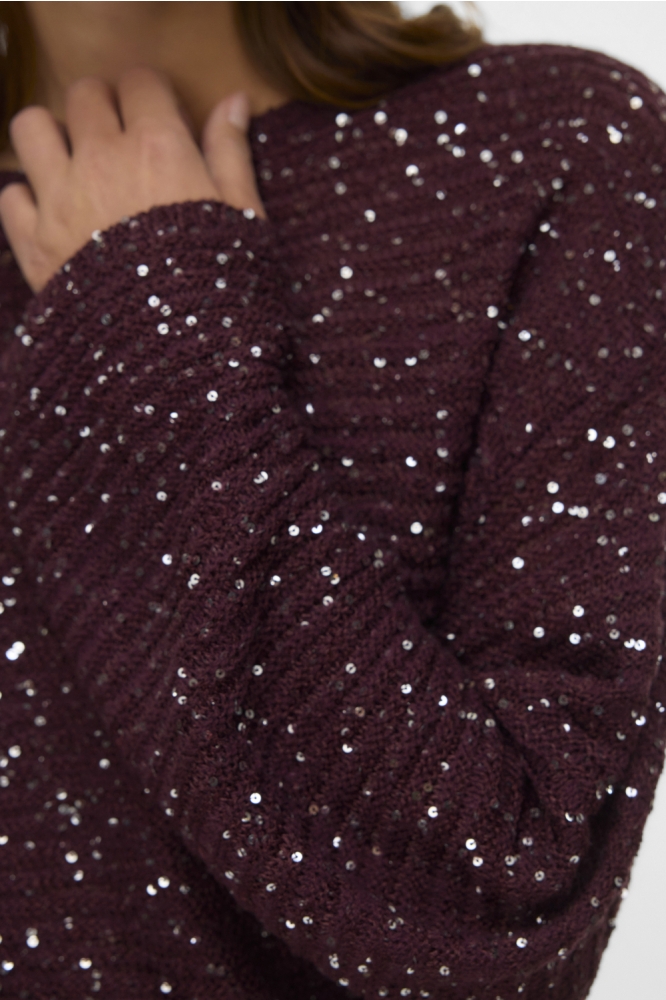 Vero Moda bordeaux dames trui | Close up