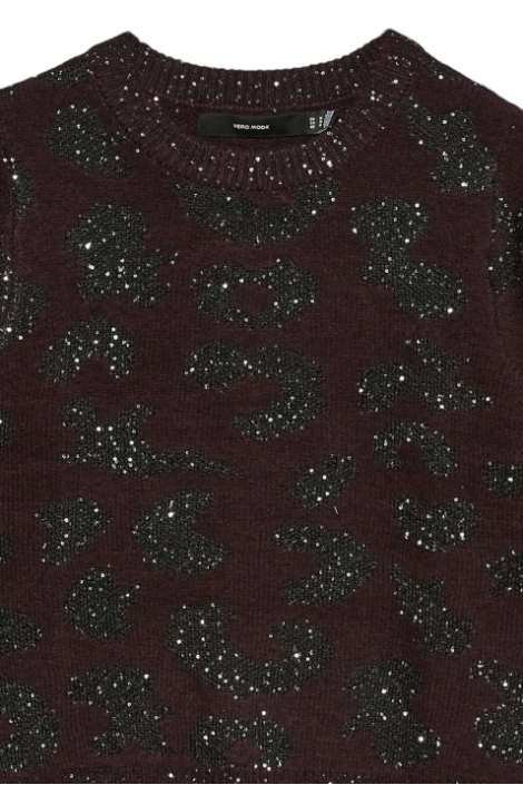 Vero Moda bordeaux dames trui | Close up