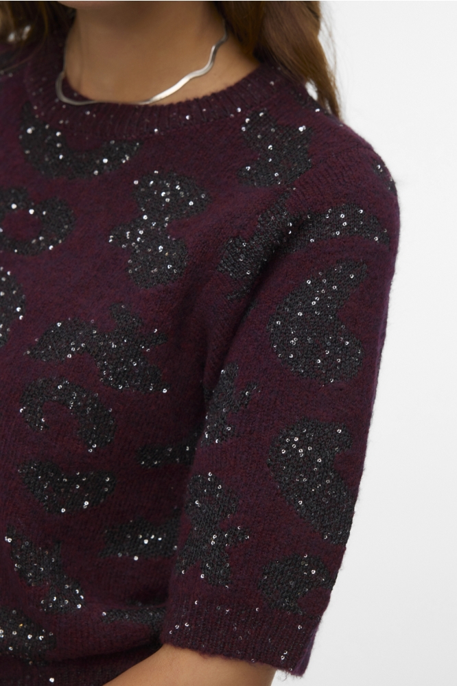Vero Moda bordeaux dames trui | Close up