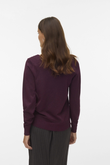 Vero Moda bordeaux dames trui | Model achteraanzicht